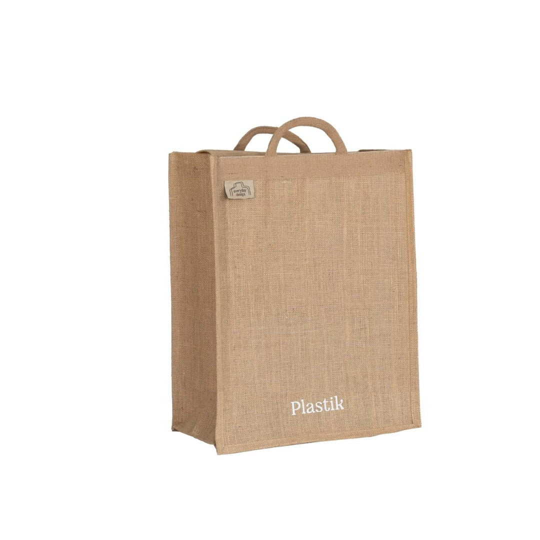 HELSINKI-Jutetasche mit Recycling-Text