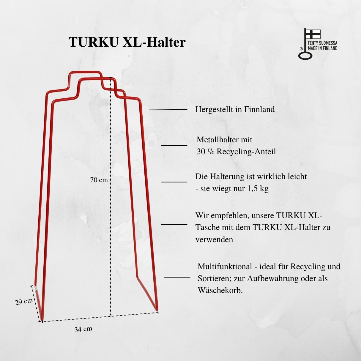 TURKU XL-Halter rot