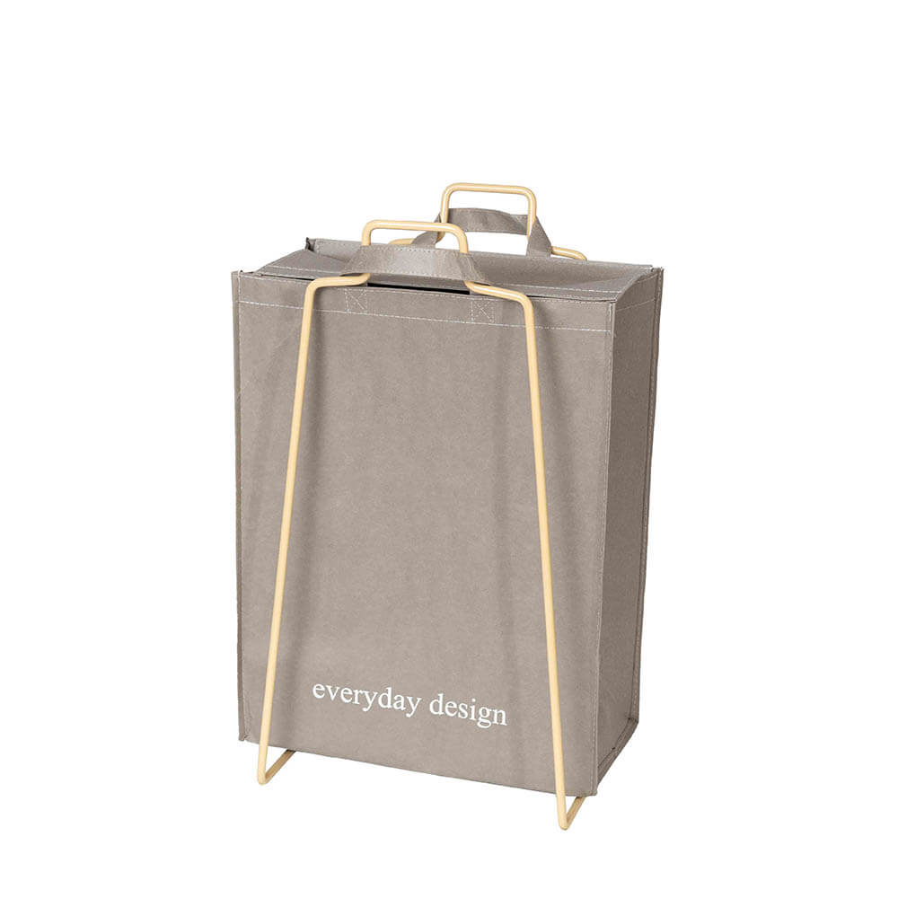 HELSINKI-Papiertütenhalter beige und eine waschbare Papiertasche