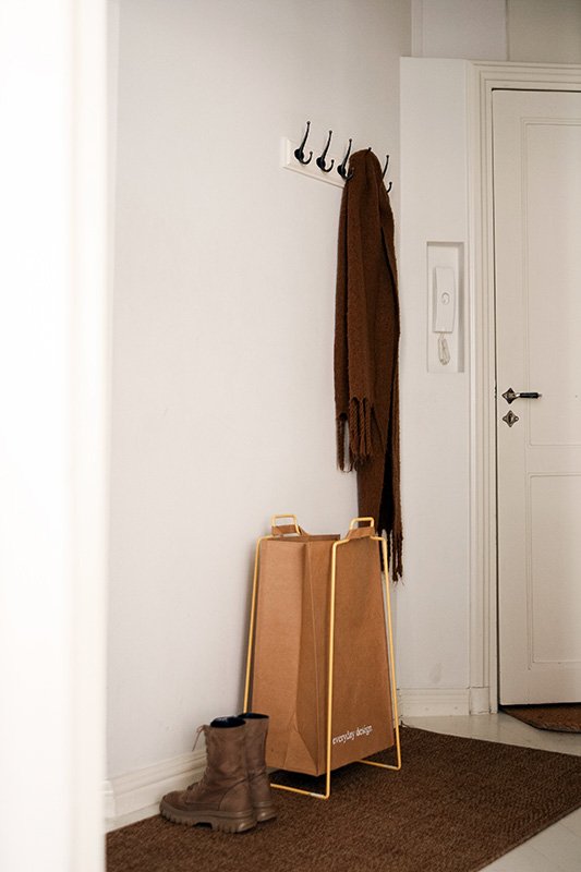 TURKU XL Halter gelb und eine waschbare Papiertasche