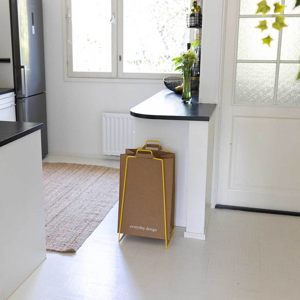 TURKU XL Halter gelb und eine waschbare Papiertasche