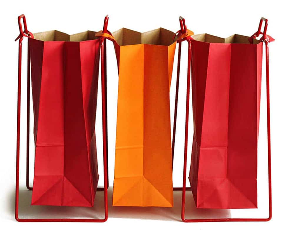 HELSINKI-Papiertütenhalter rot