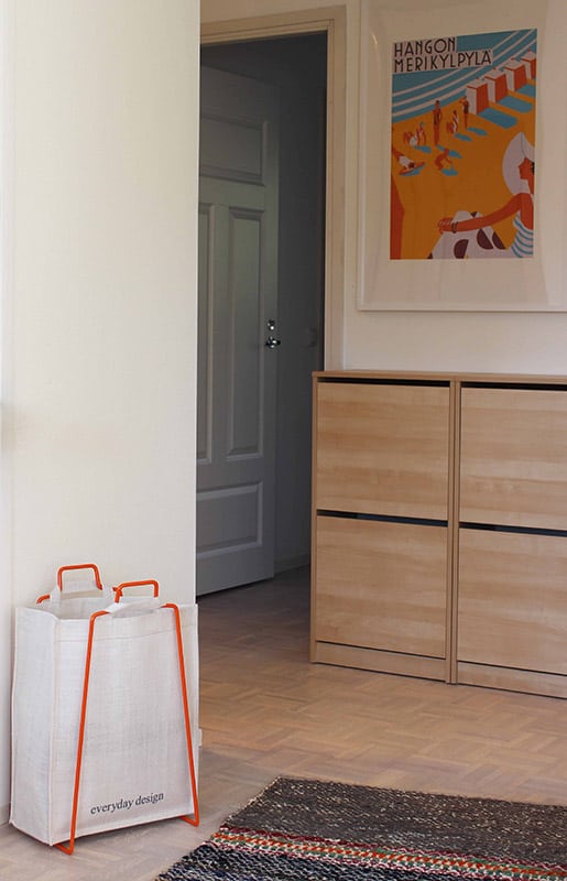 HELSINKI-halter orange mit Jutetasche