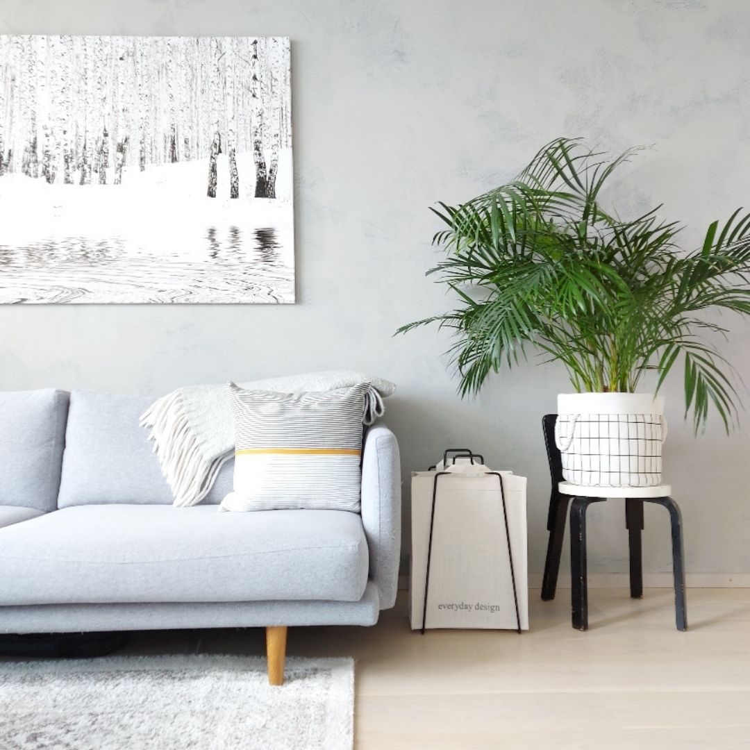 HELSINKI-Papiertütenhalter schwarz mit Jutetasche