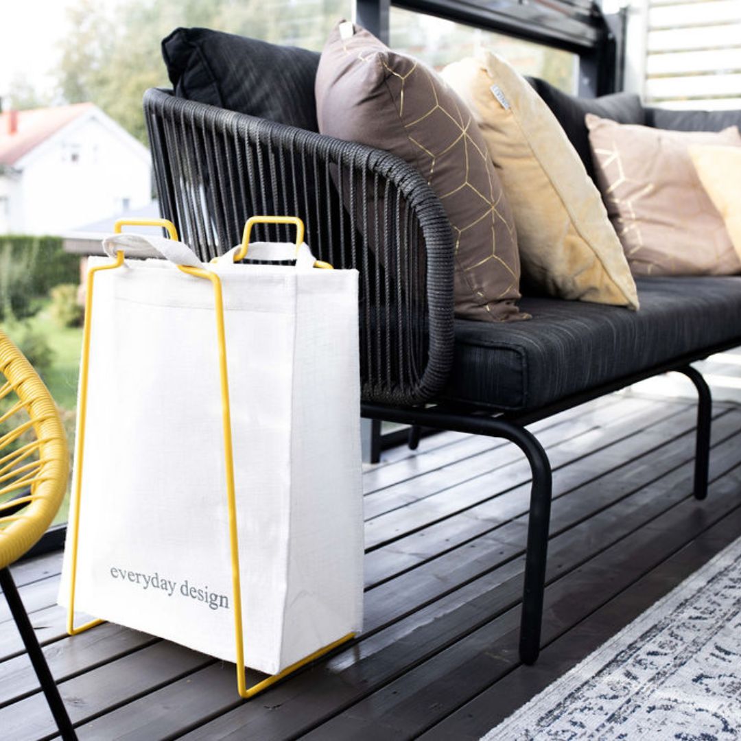 HELSINKI-halter gelb mit Jutetasche