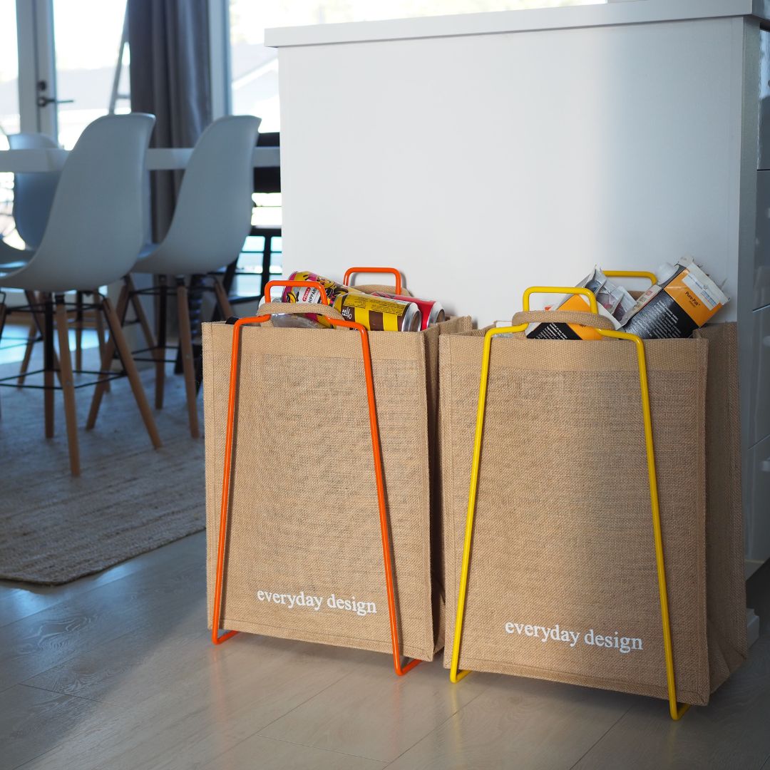 HELSINKI-halter gelb mit Jutetasche