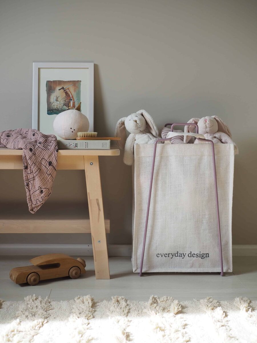 HELSINKI Papiertütenhalter lavendel mit Jutetasche