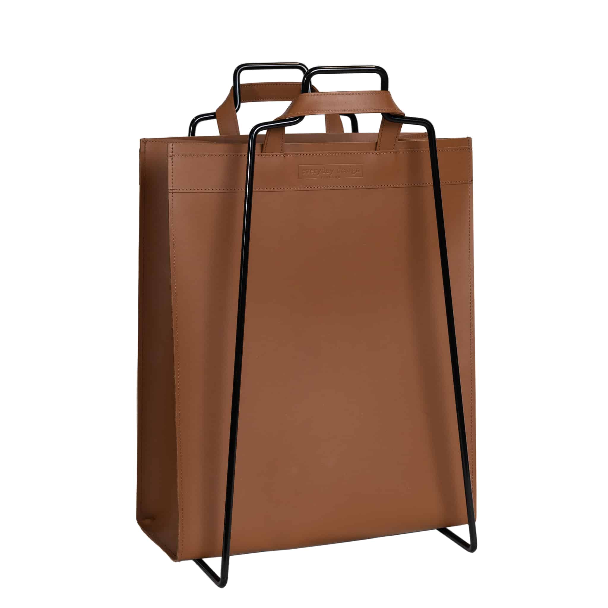 HELSINKI-Halter schwarz + VAASA-Tasche braun