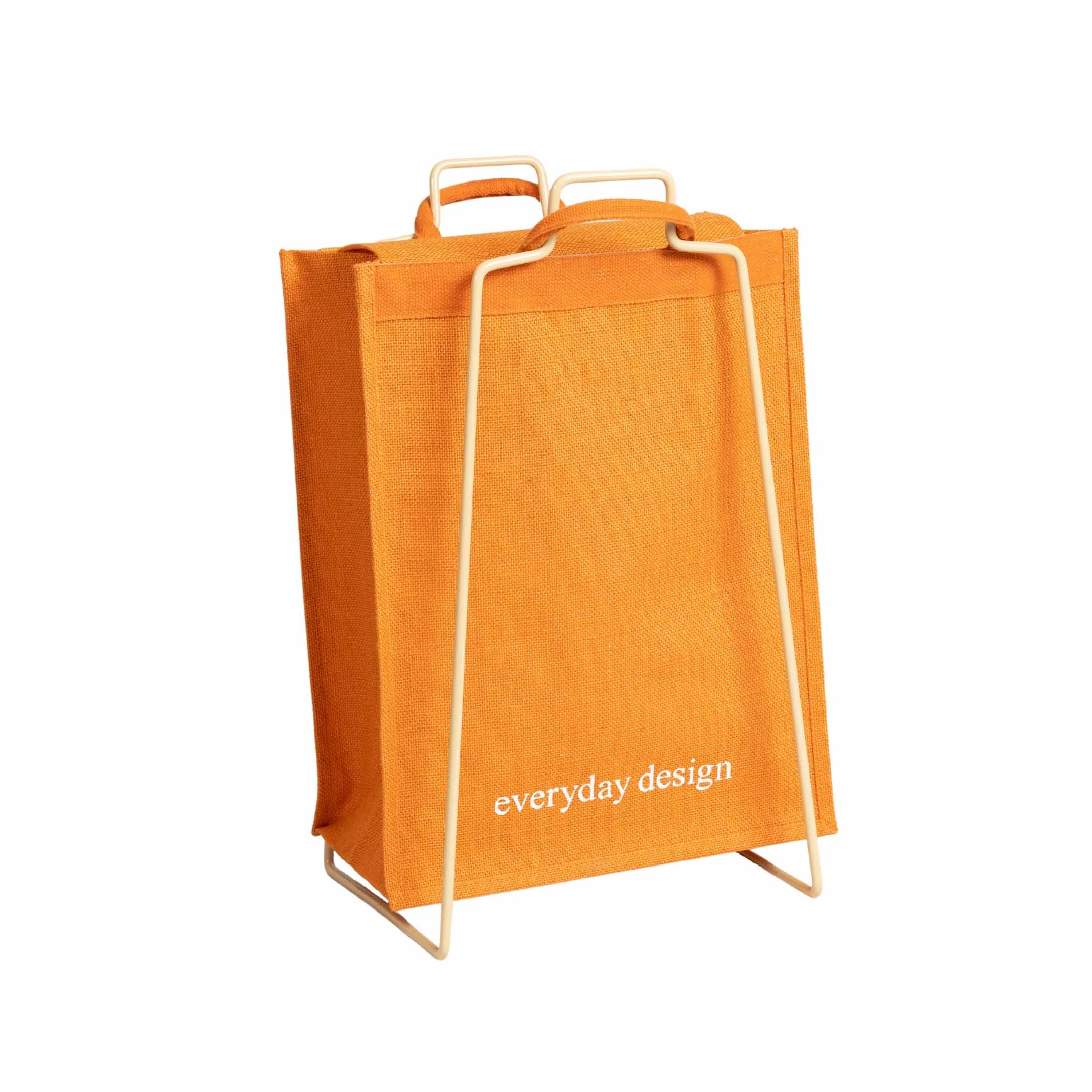 HELSINKI-Papiertütenhalter beige mit Jutetasche