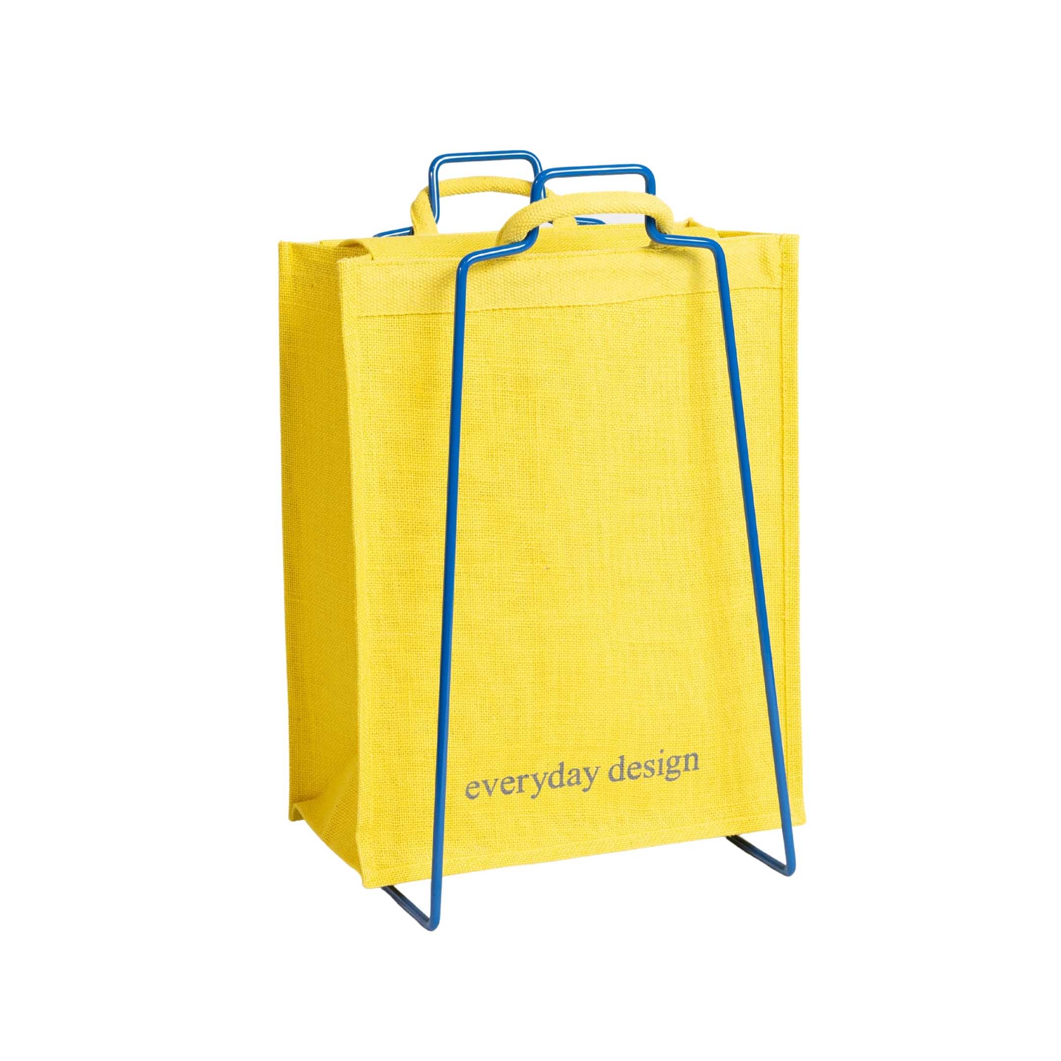 HELSINKI Papiertütenhalter blau mit Jutetasche