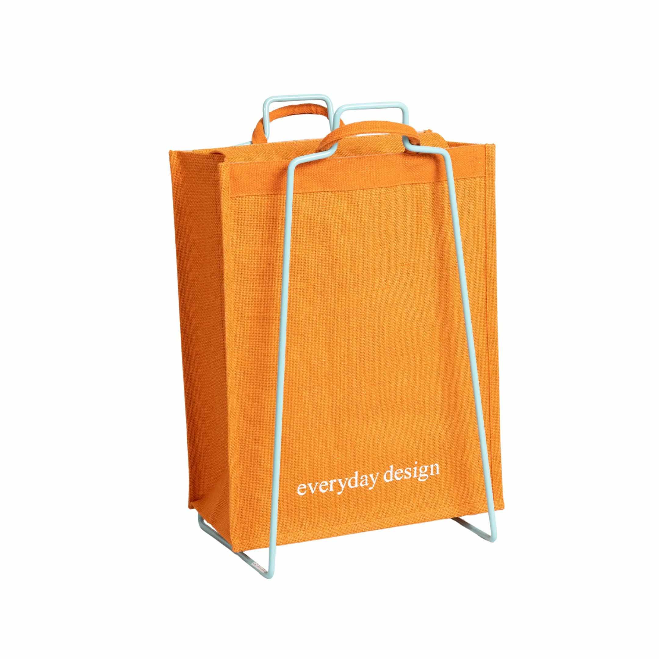 HELSINKI-Papiertütenhalter türkis mit Jutetasche