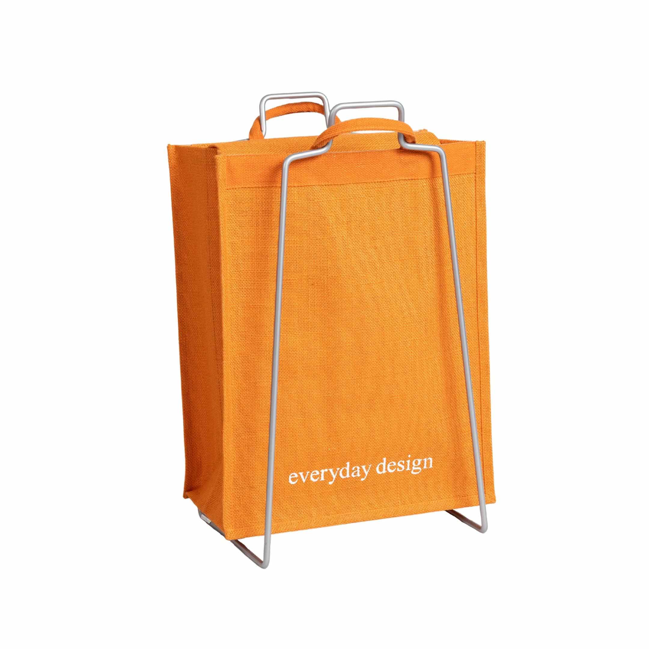 HELSINKI-Papiertütenhalter silber mit Jutetasche