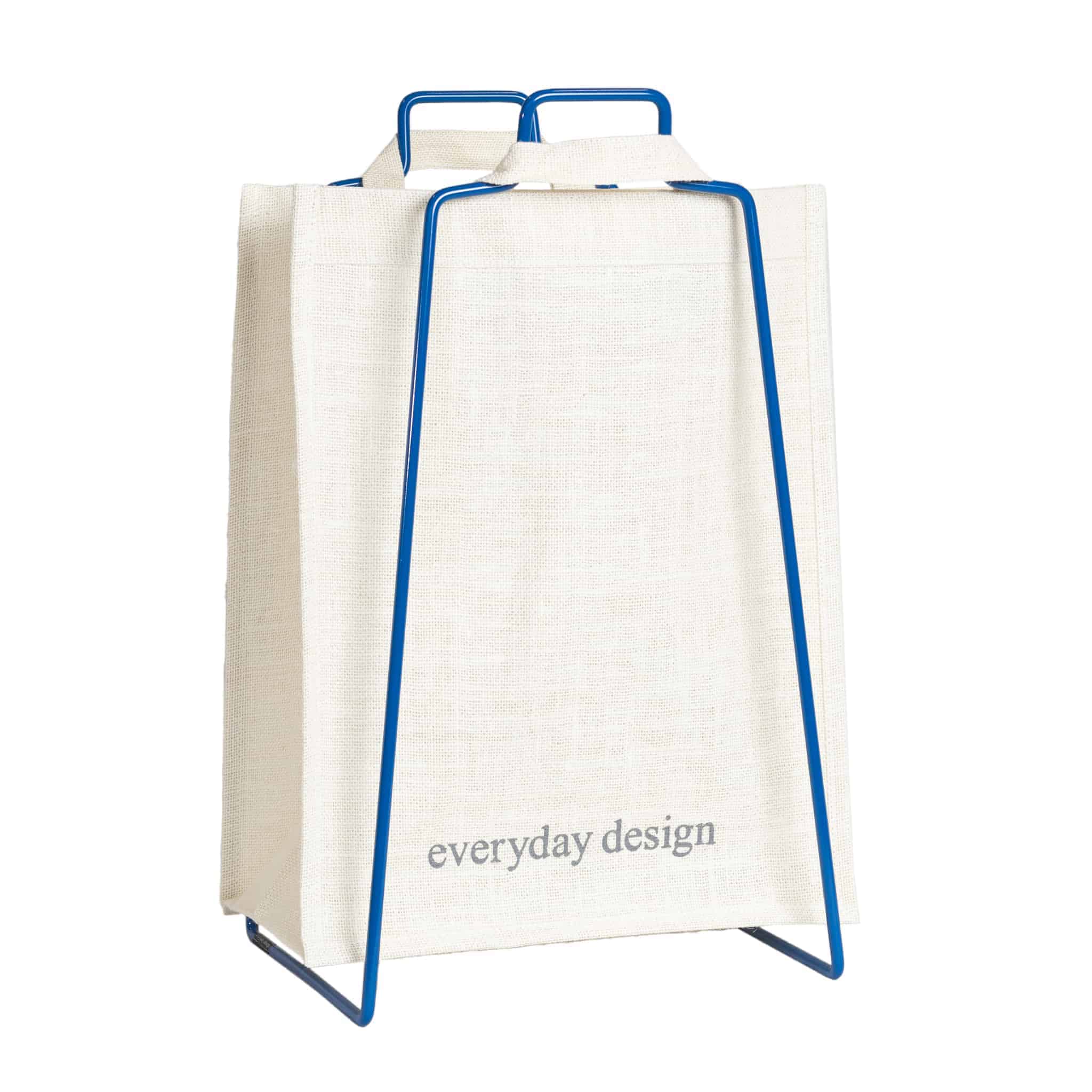 HELSINKI Papiertütenhalter blau mit Jutetasche