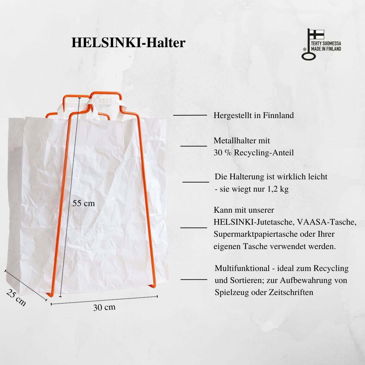 HELSINKI-Papiertütenhalter orange﻿