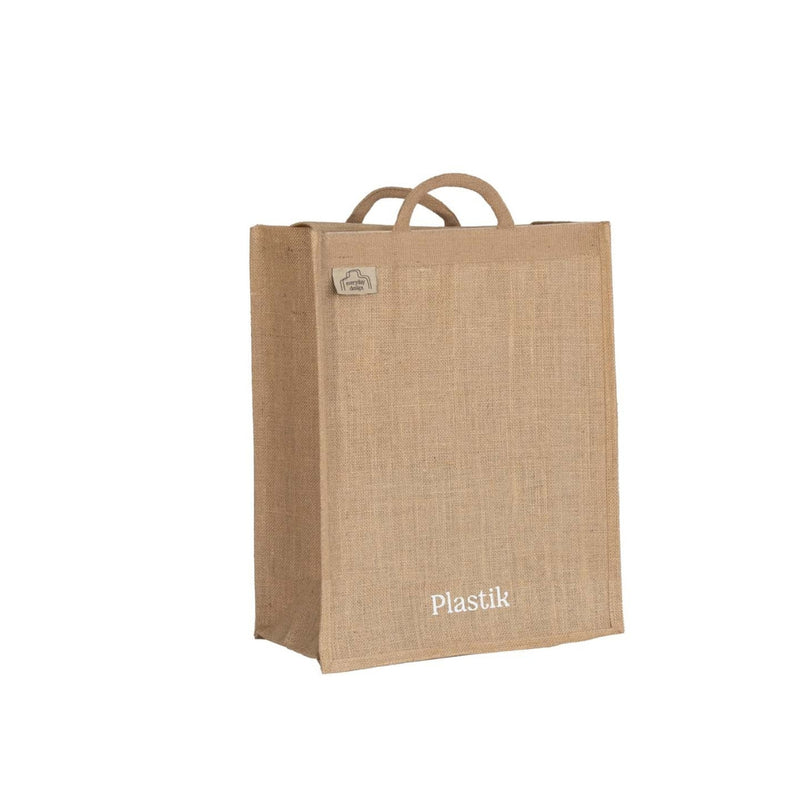 HELSINKI-Jutetasche mit Recycling-Text