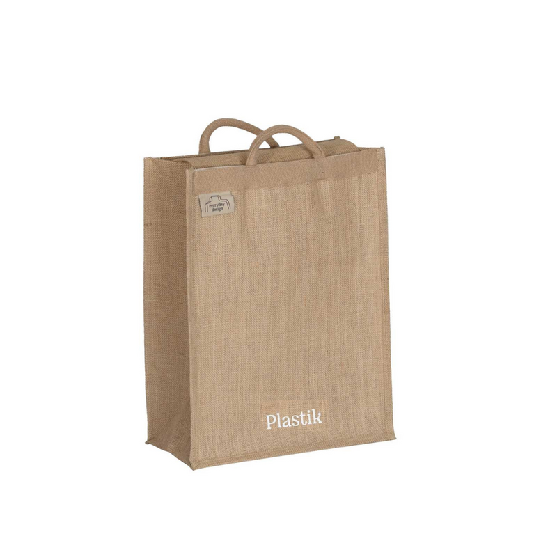 HELSINKI halter mit Jutetasche mit Text