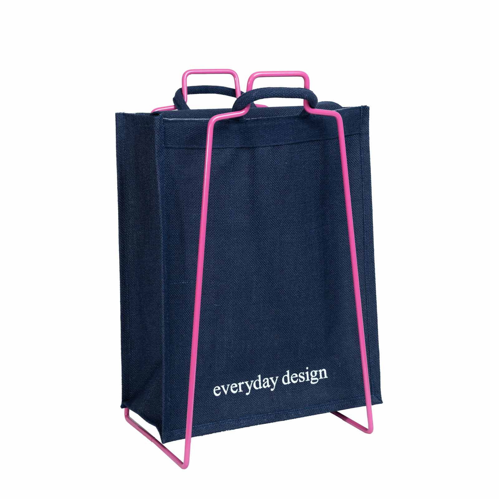 HELSINKI - Papiertütenhalter himbeerrot mit Jutetasche