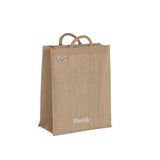 HELSINKI-Jutetasche mit Recycling-Text