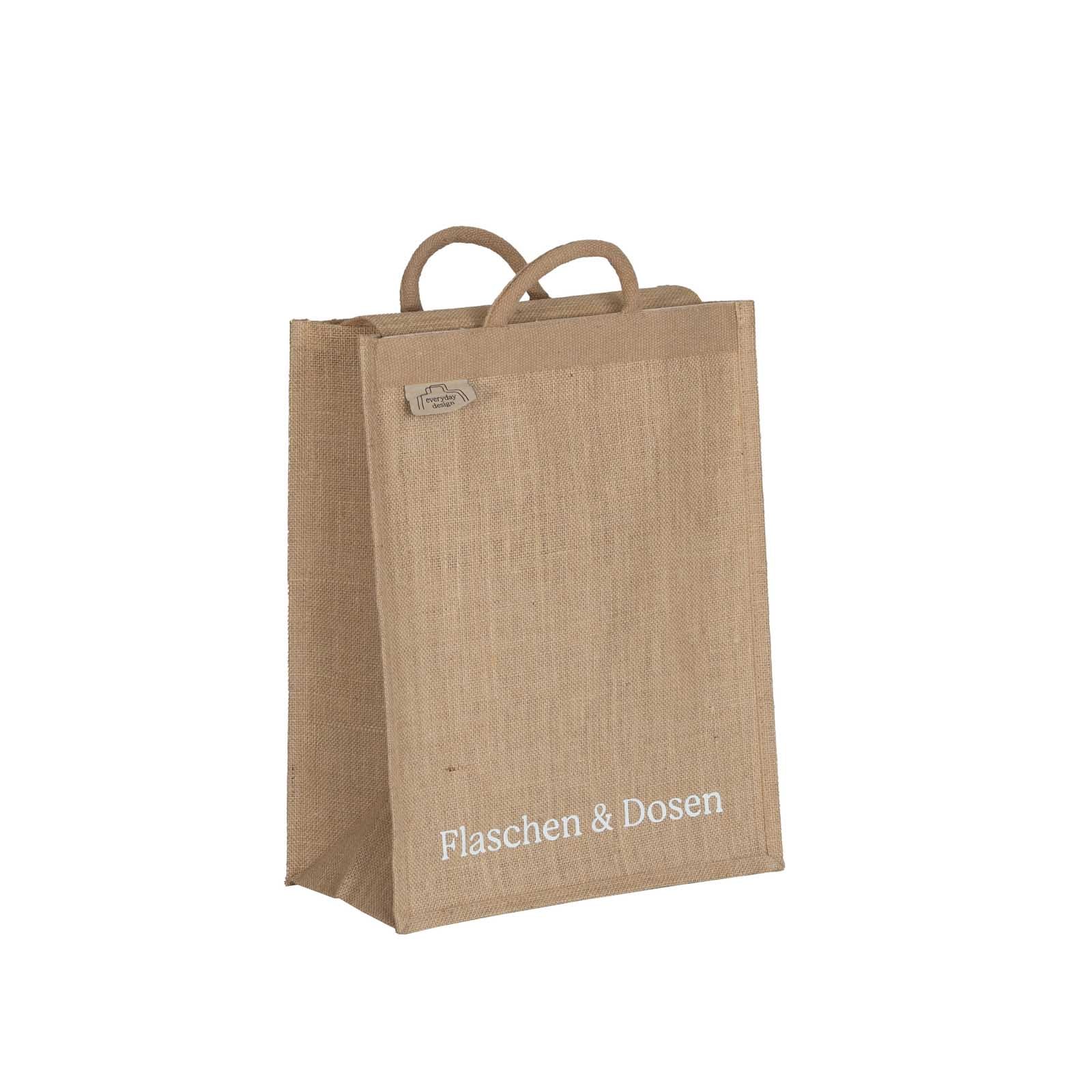 HELSINKI-Jutetasche mit Recycling-Text