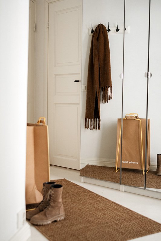 TURKU XL Halter ﻿gelb und eine waschbare Papiertasche