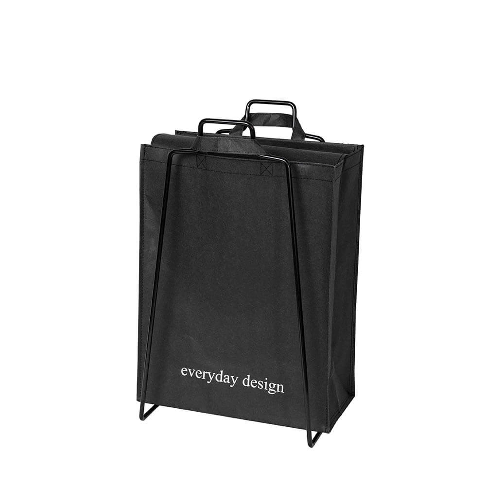 HELSINKI-Papiertütenhalter schwarz und eine waschbare Papiertasche