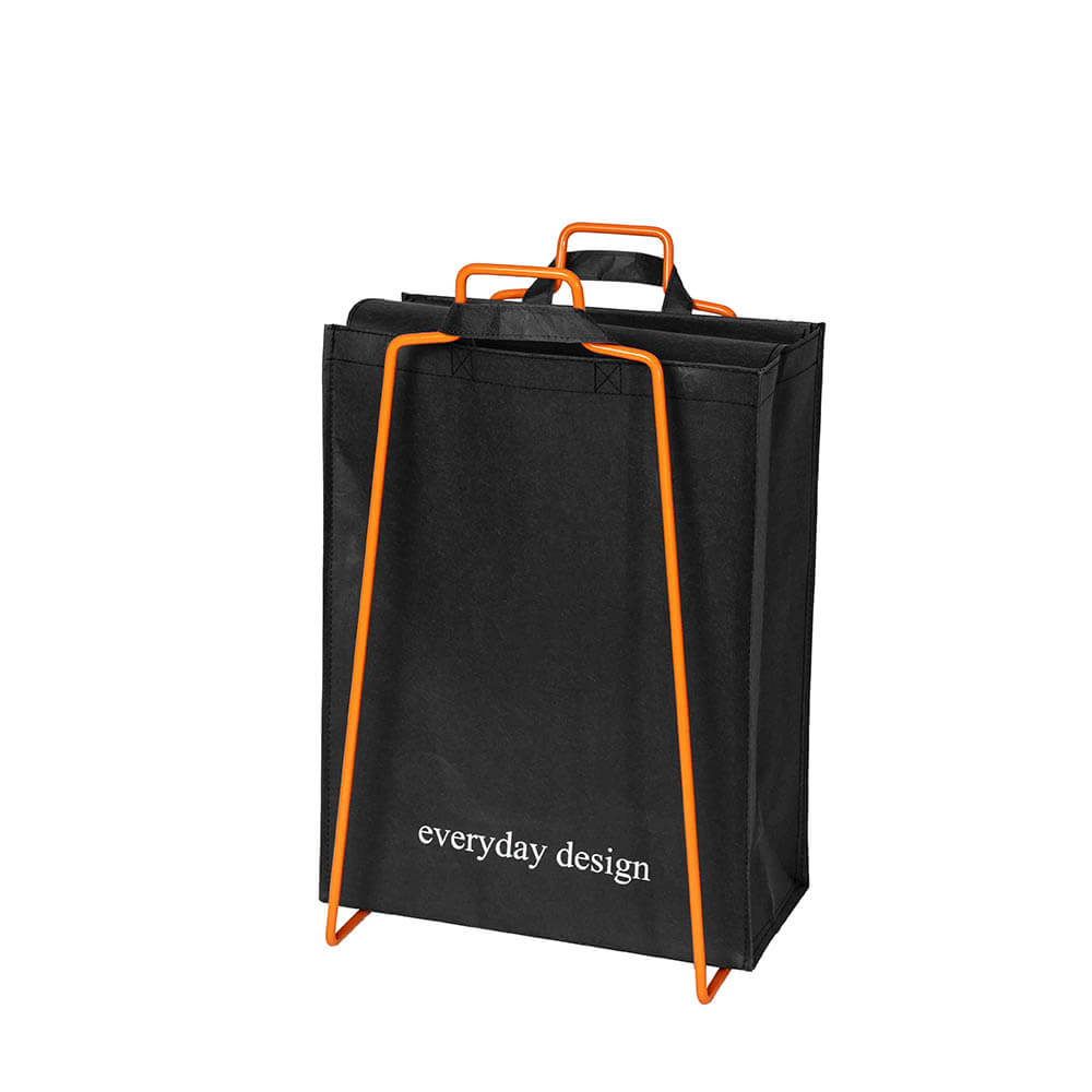 HELSINKI-Papiertütenhalter orange﻿ und eine waschbare Papiertasche