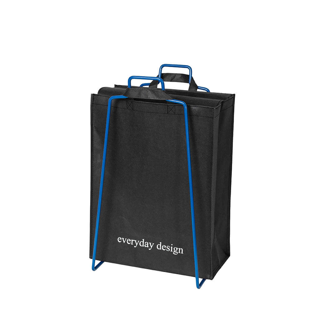 HELSINKI-Papiertütenhalter blau und eine waschbare Papiertasche