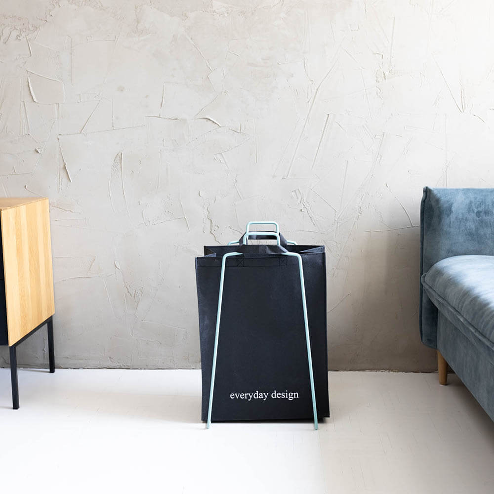 HELSINKI-Papiertütenhalter türkis﻿ und eine waschbare Papiertasche