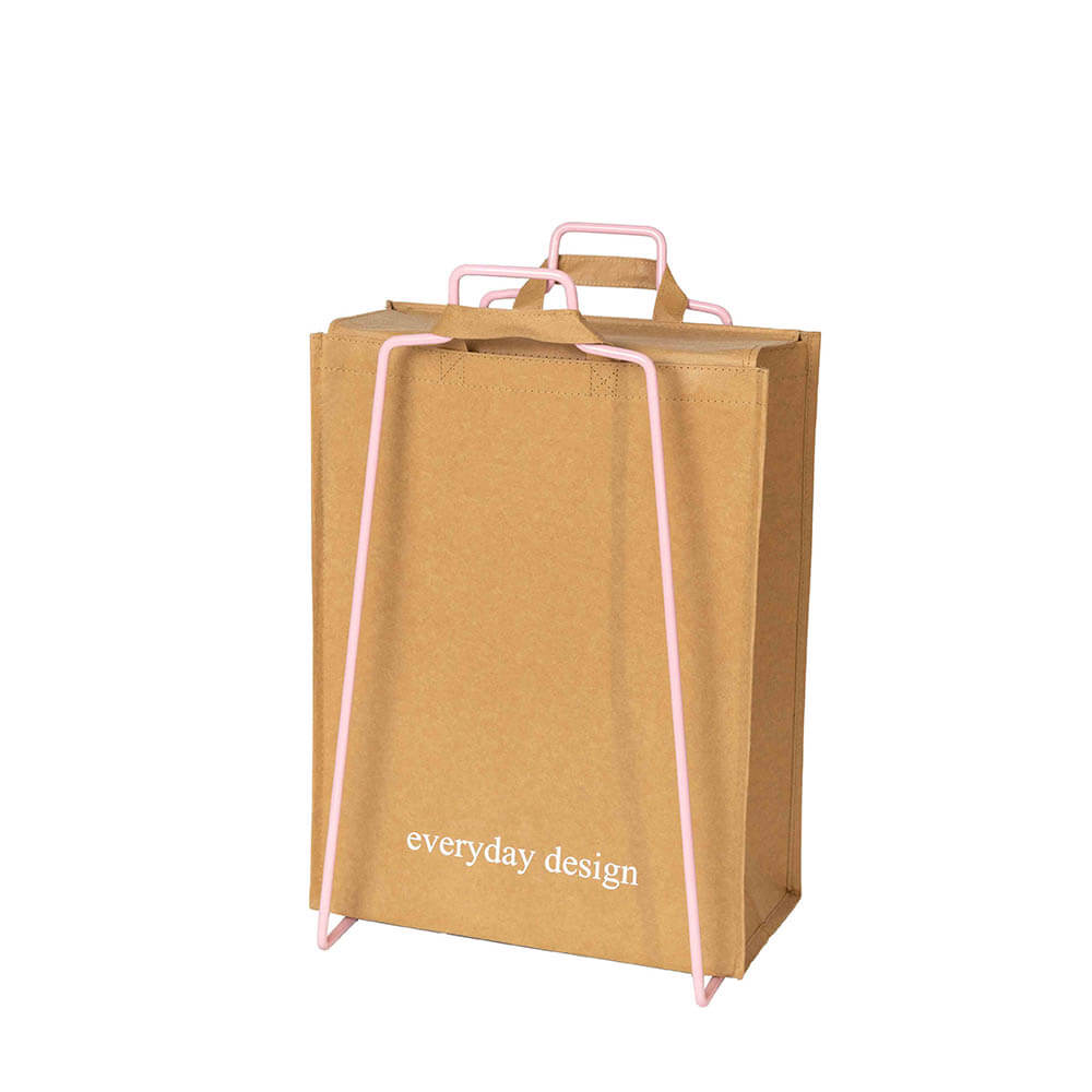 HELSINKI-Papiertütenhalter rosa und eine waschbare Papiertasche