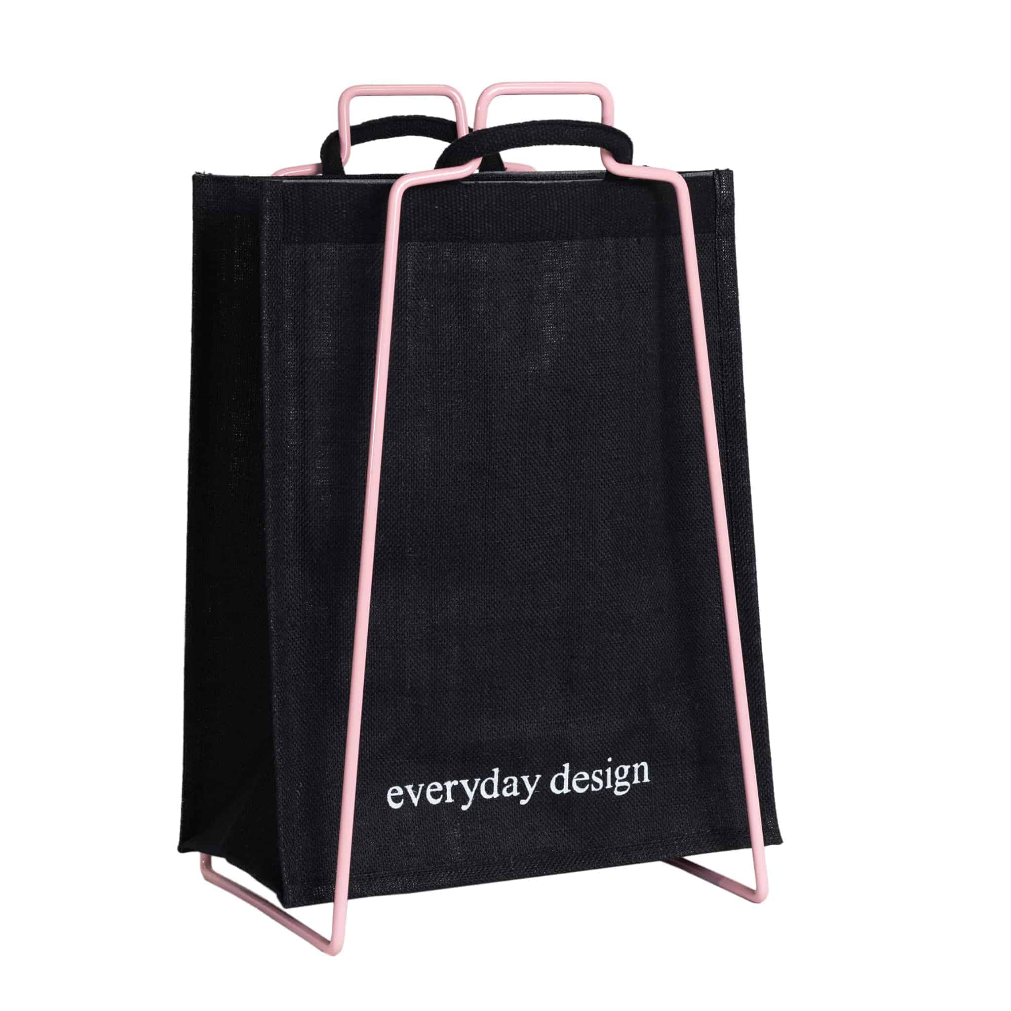 HELSINKI - Papiertütenhalter rosa mit Jutetasche