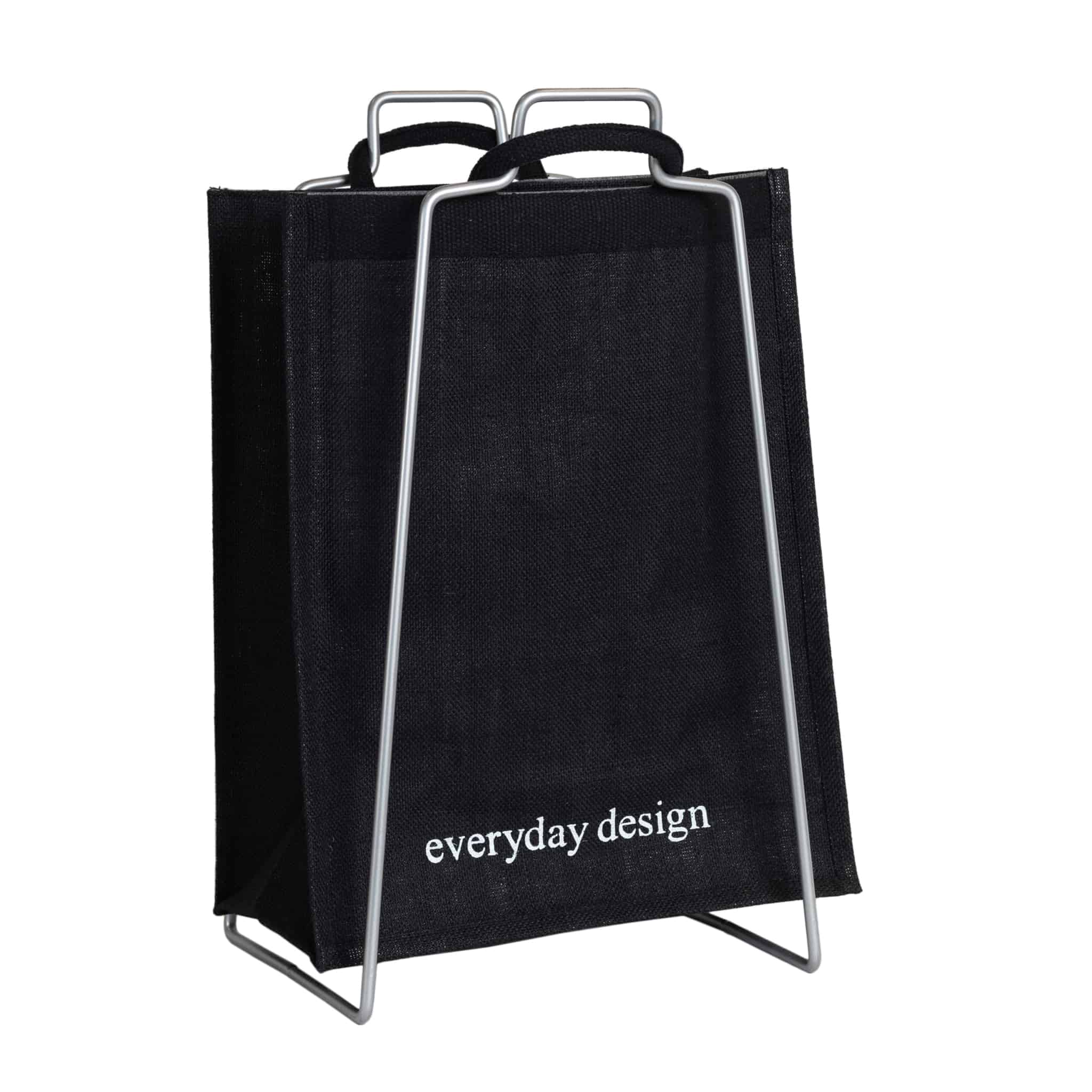 HELSINKI-Papiertütenhalter silber﻿ mit Jutetasche