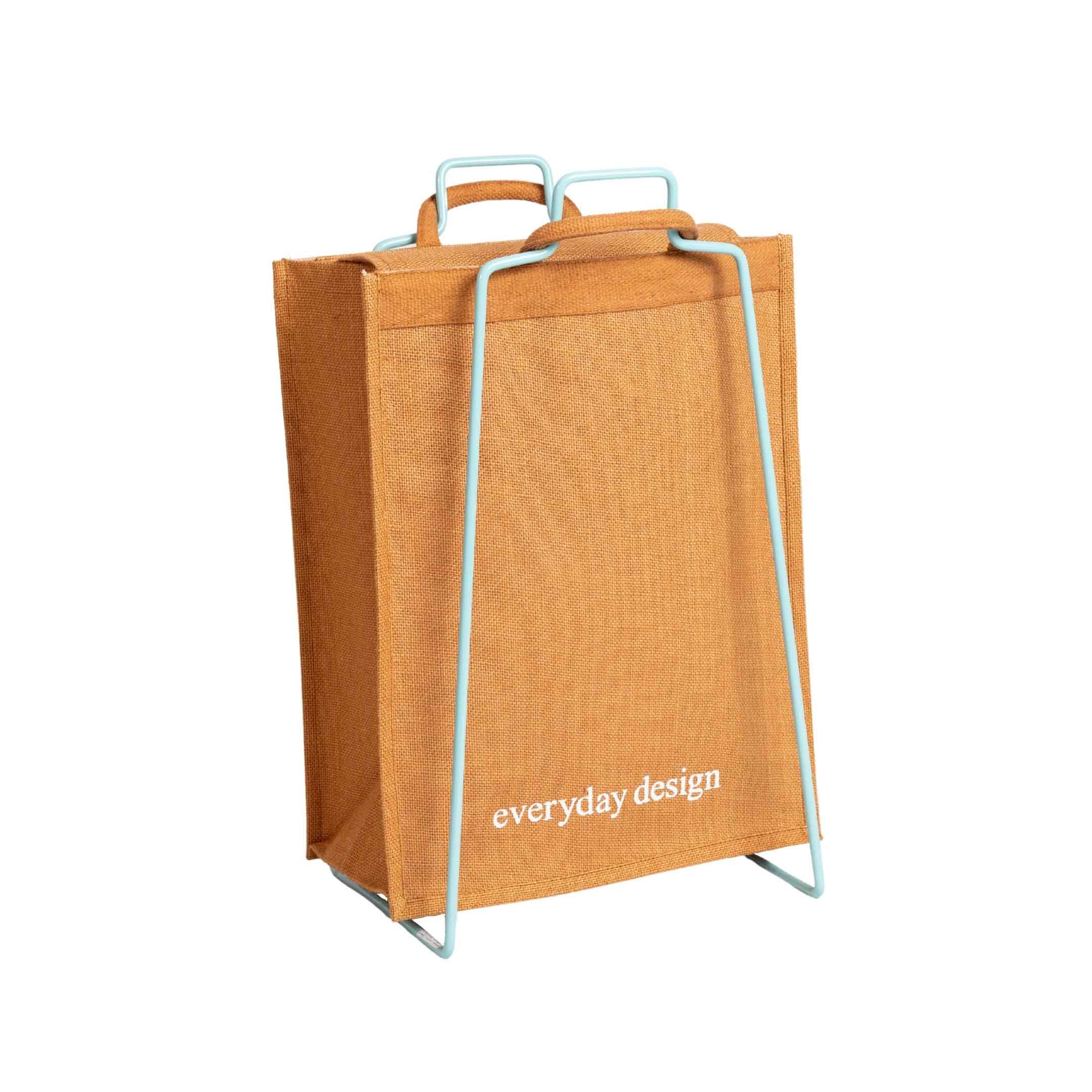 HELSINKI-Papiertütenhalter türkis﻿ mit Jutetasche