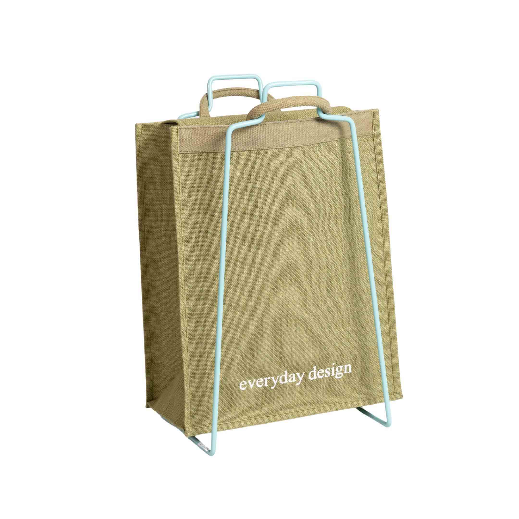 HELSINKI-Papiertütenhalter türkis﻿ mit Jutetasche