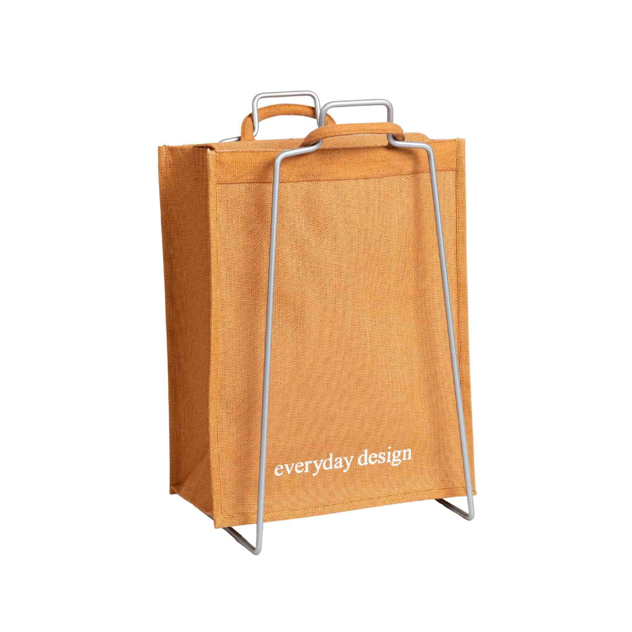 HELSINKI-Papiertütenhalter silber﻿ mit Jutetasche