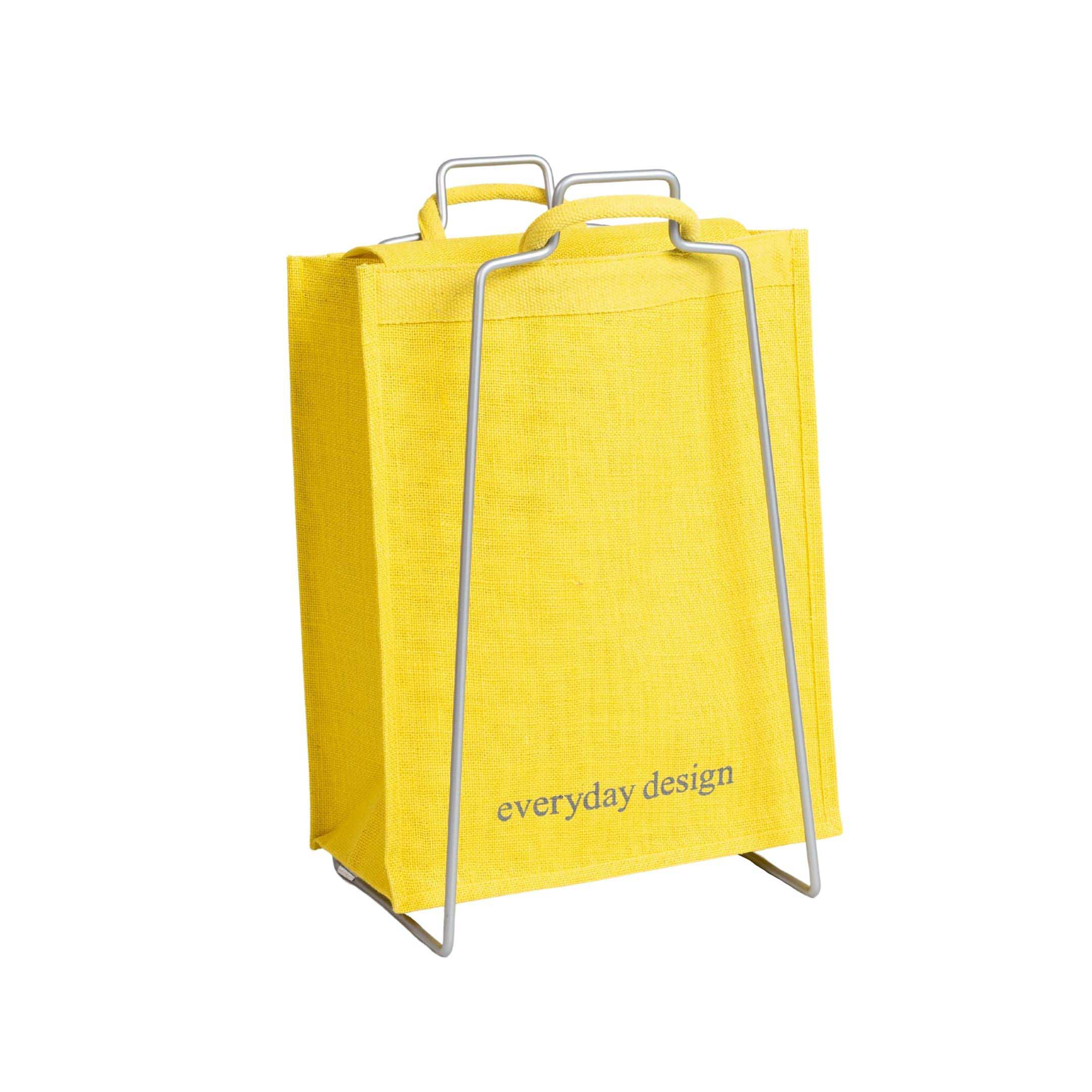 HELSINKI-Papiertütenhalter silber﻿ mit Jutetasche