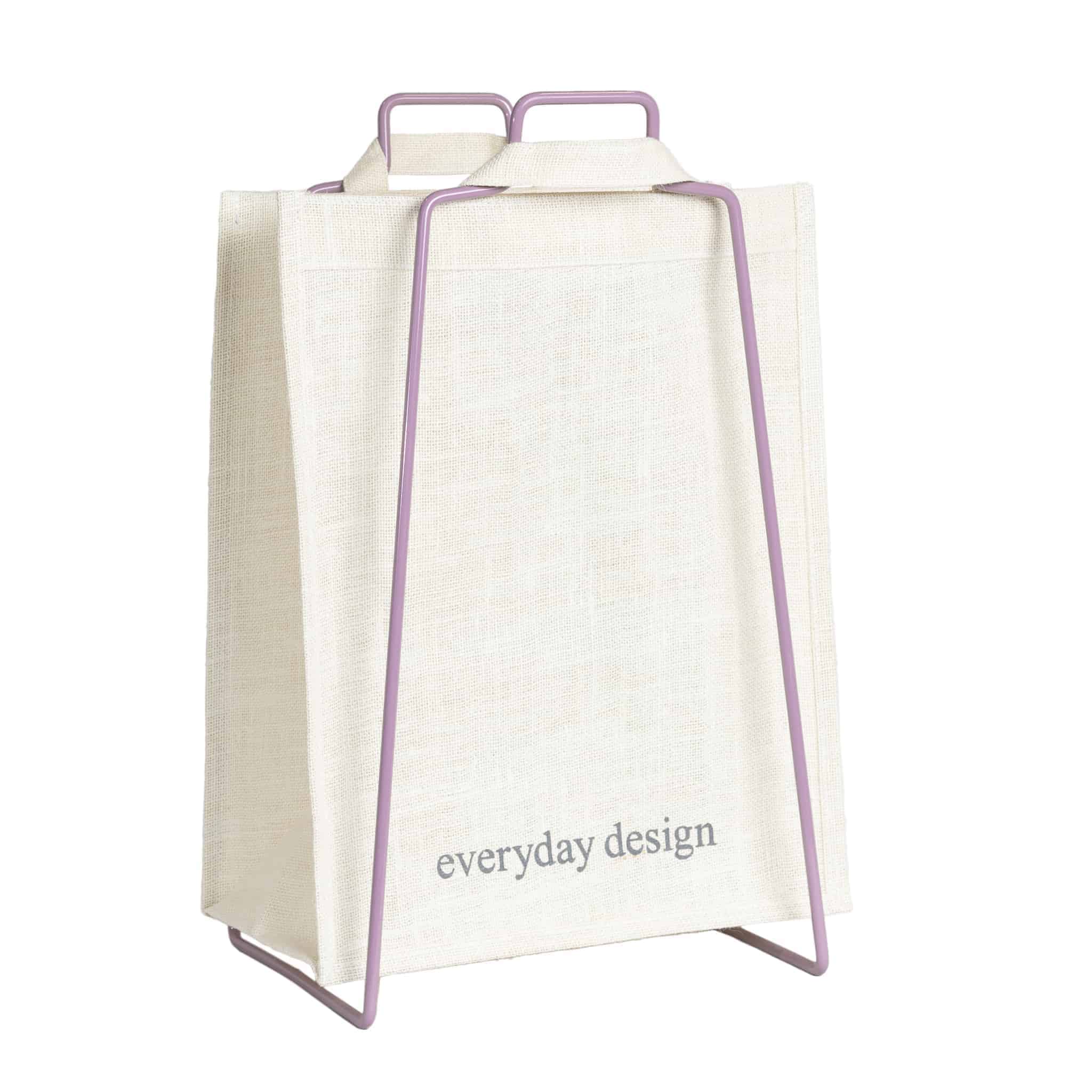 HELSINKI Papiertütenhalter lavendel mit Jutetasche