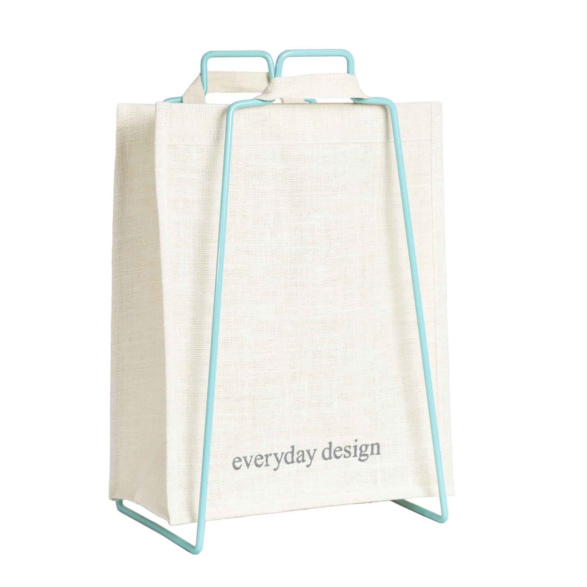 HELSINKI-Papiertütenhalter türkis﻿ mit Jutetasche