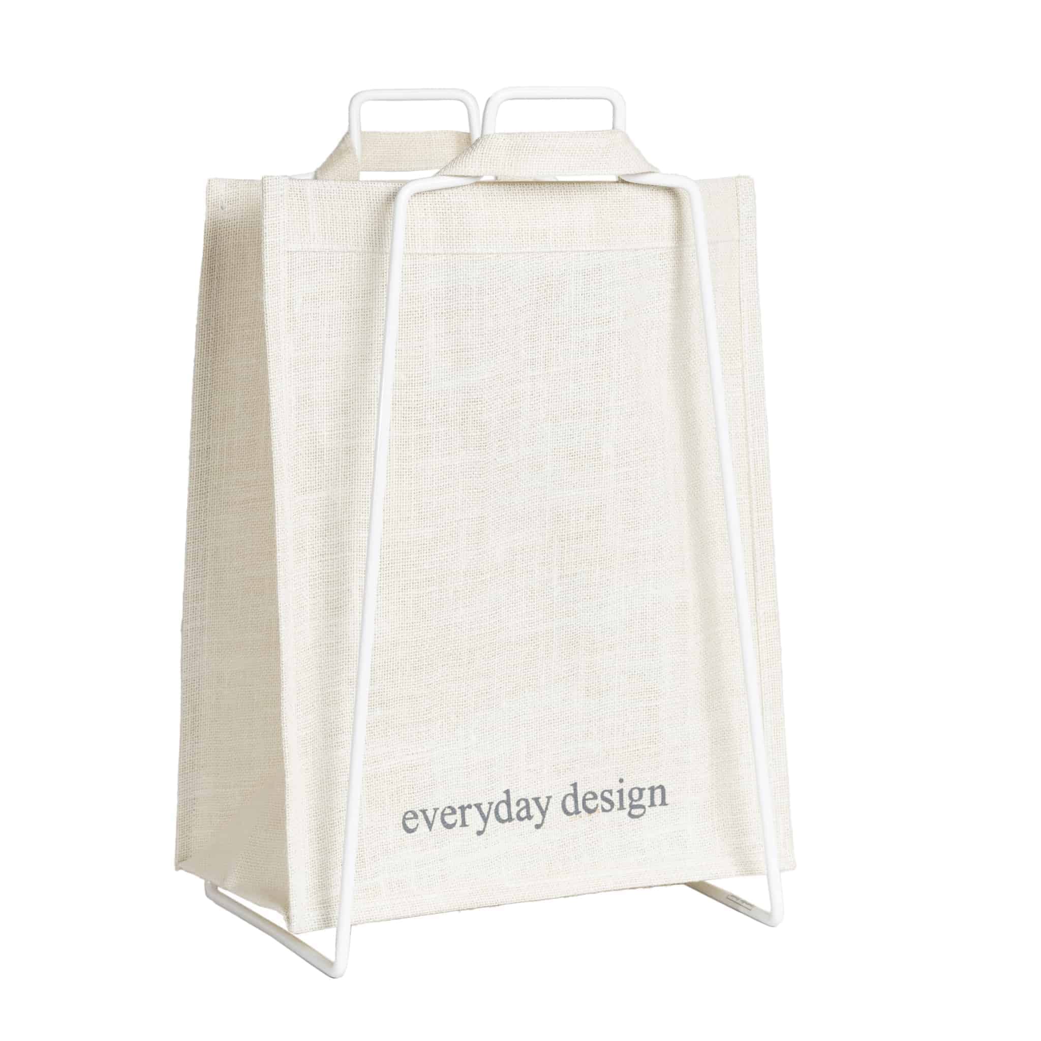 HELSINKI-Halter Weiß mit Jutetasche