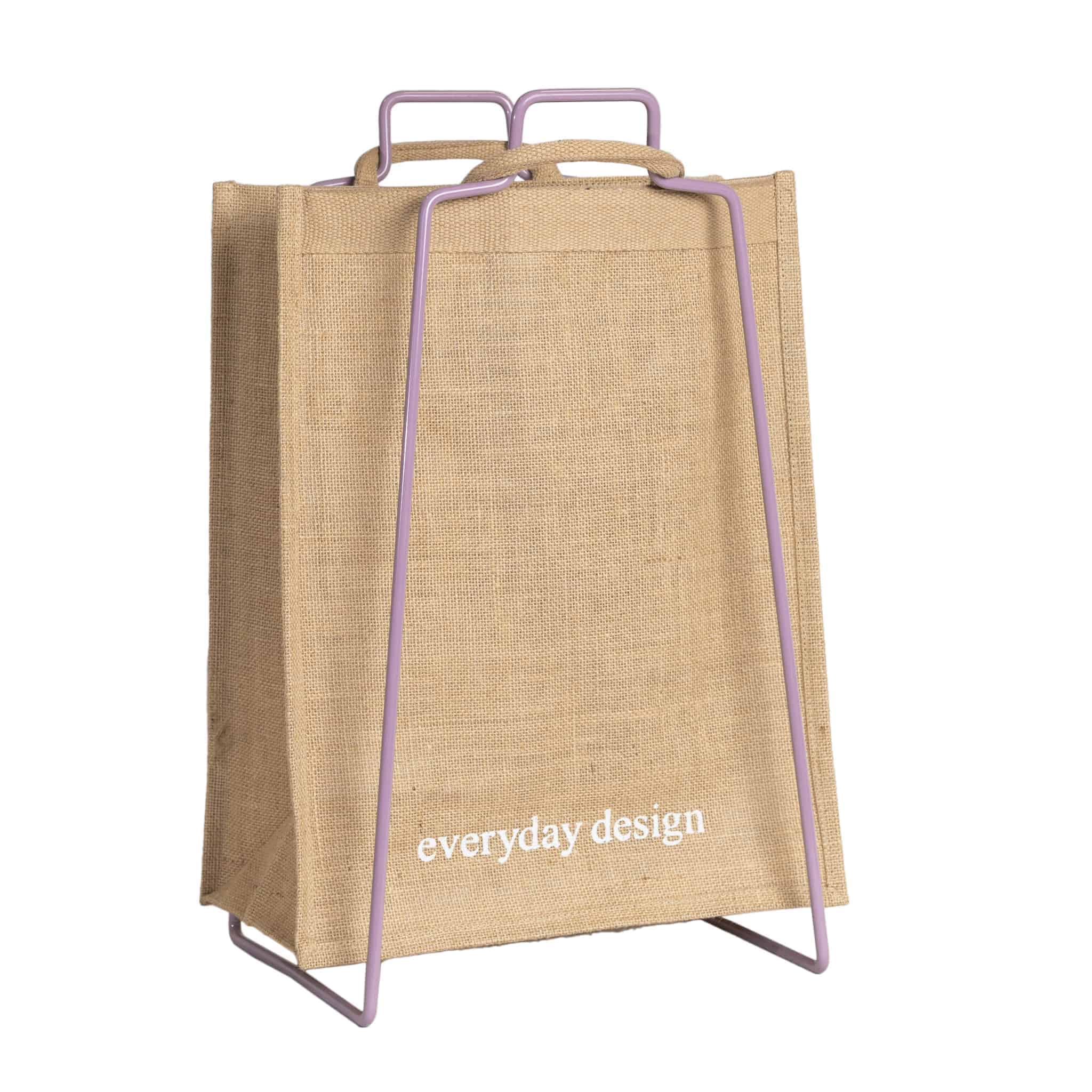 HELSINKI Papiertütenhalter lavendel mit Jutetasche
