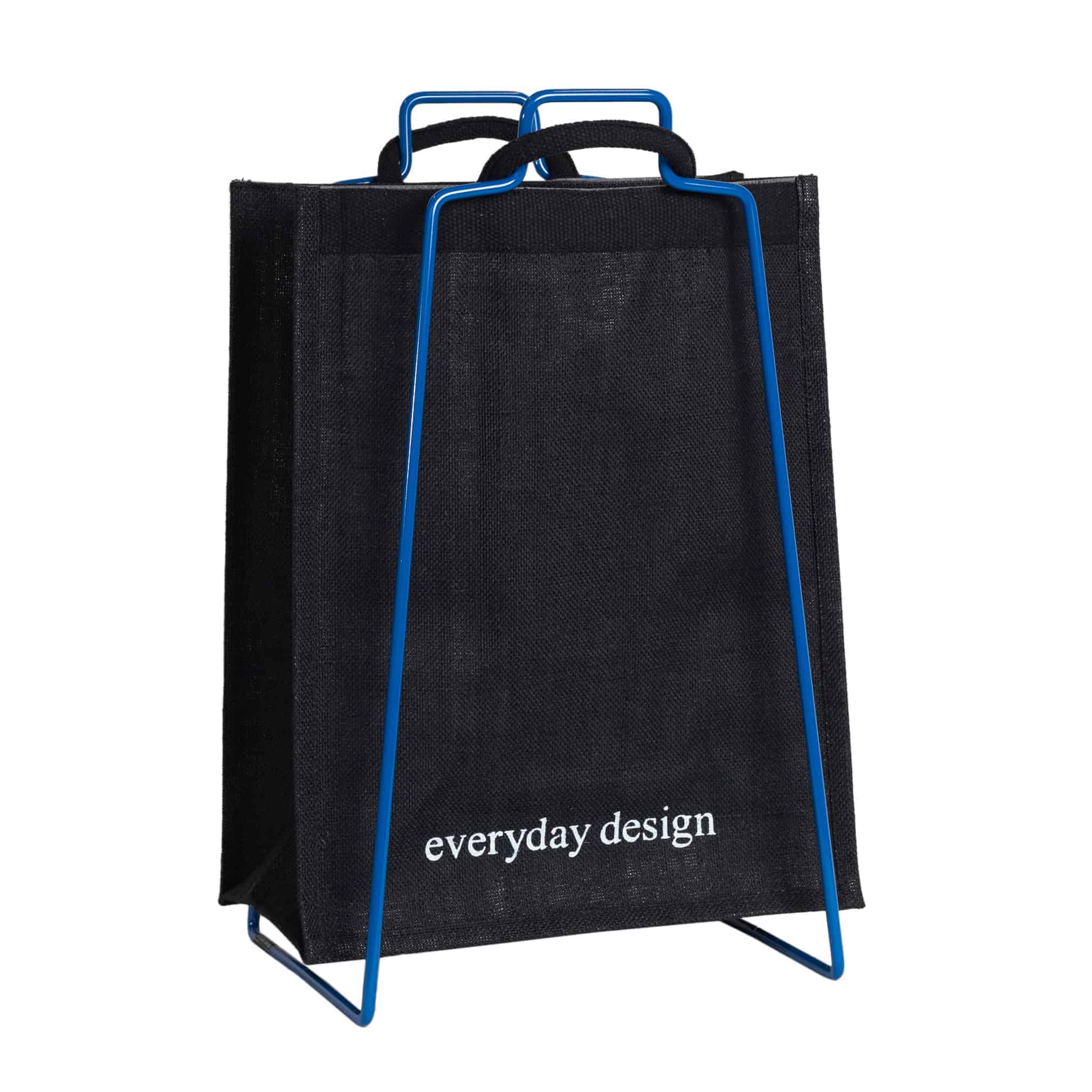 HELSINKI Papiertütenhalter blau mit Jutetasche