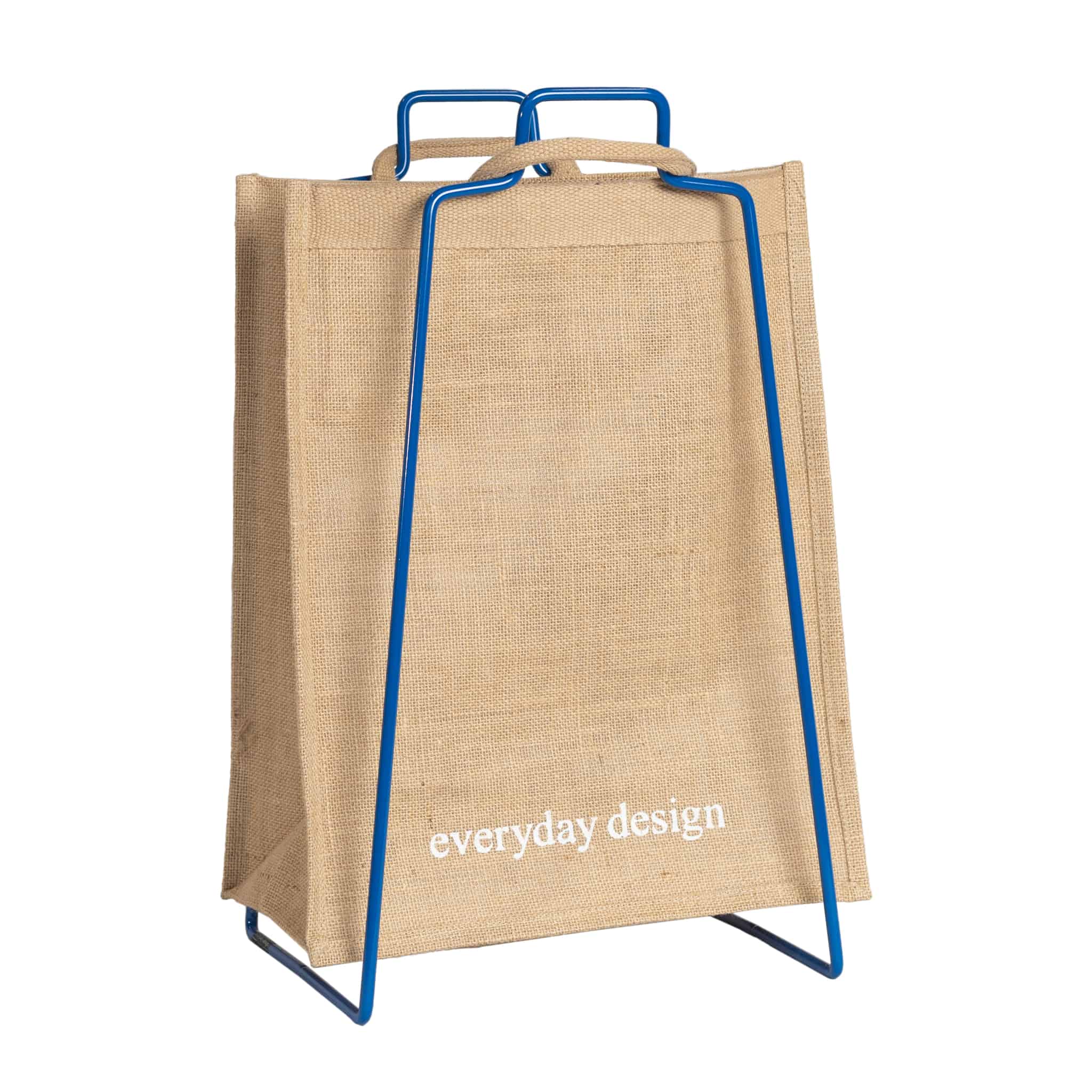 HELSINKI Papiertütenhalter blau mit Jutetasche